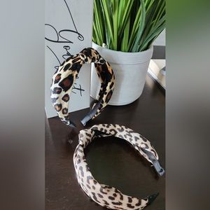 Vintage thick with knotted hairband hair accessories  animals print velv